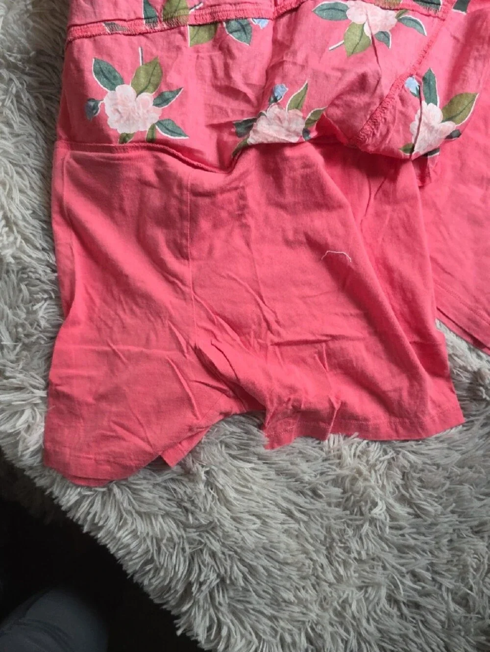 Carter's Coral Pink Floral Ruffle Skirt Set